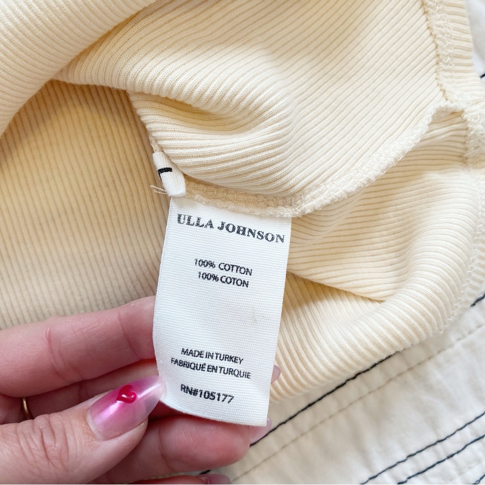 Ulla Johnson Koa Ruffle Rib Tank Ivory size Large - Picture 6 of 9